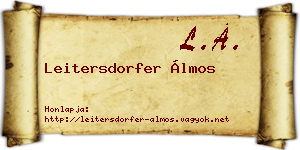 Leitersdorfer Álmos névjegykártya